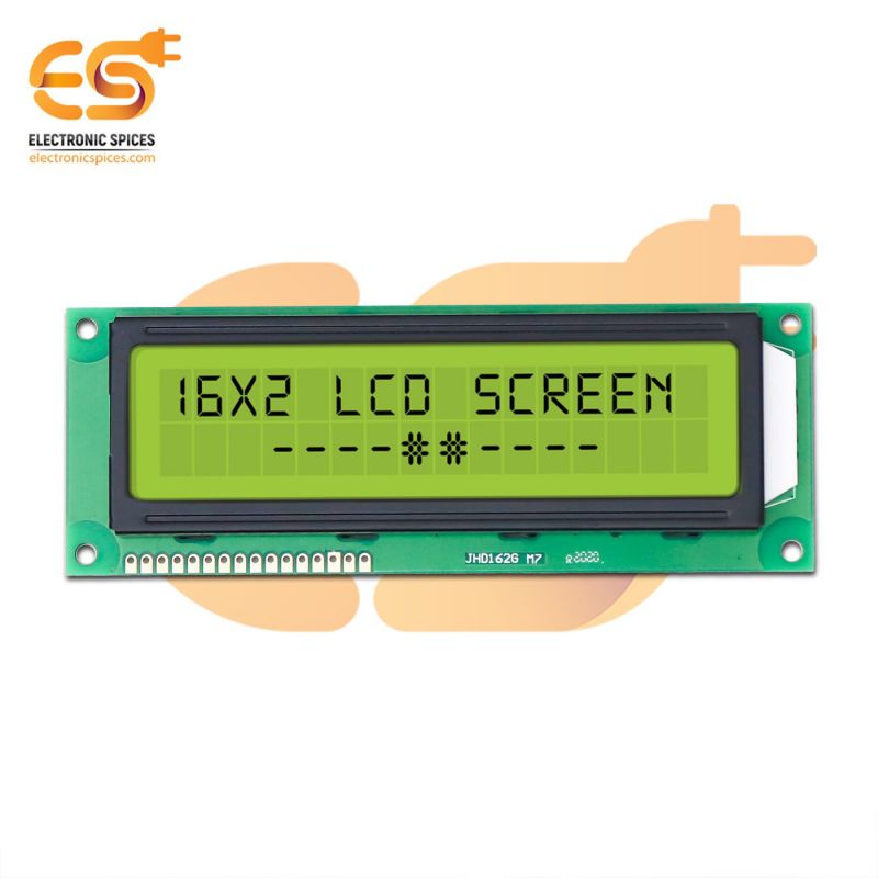 16 x 2 Yellow/Green color LCD display module (JHD162A)