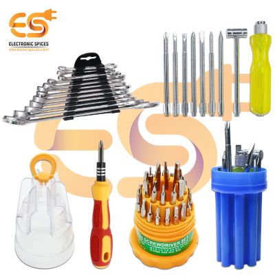 Combo Tool Kit | JK-6036 31-in-1 Screwdriver Set | 8-in-1 Multi Screwdriver | Electrical Tester | 12-Piece Spanner Set