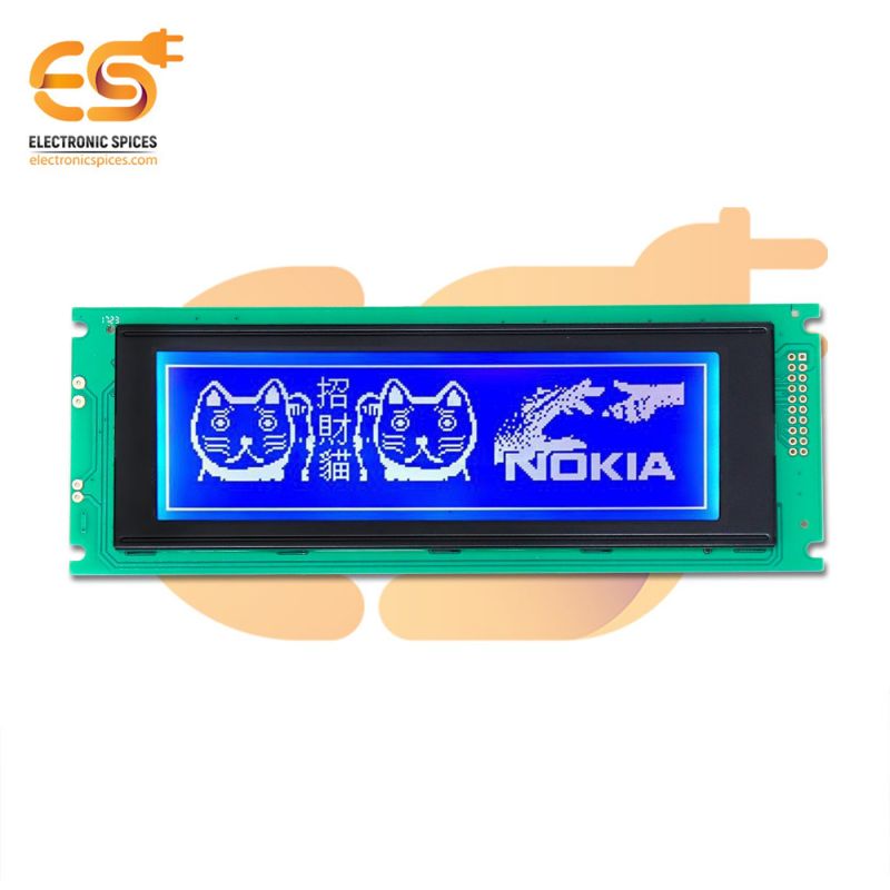 240 x 64 Blue/White color LCD display module (JHD 24064C-732M0)