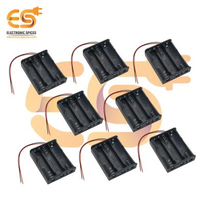 18650 3.7V 3 battery holder hard plastic case with wire pack of 100 (3.7V x 3 battery = 11.1Volt)