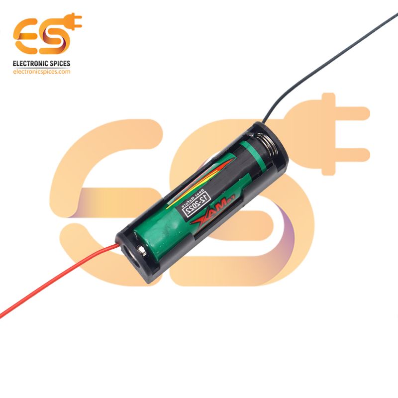 AA 1 cell battery holder hard plastic case with wire pack of 1 (1 x 1.5V = 1.5Volt)