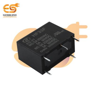 HF33F/005-ZT Through Hole 5-Pin 5V 10A SPST Miniature Power Relay