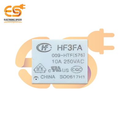 HF3FA/009-HTF Through Hole 4-Pin 9V 10A SPST Sugarcube Relay