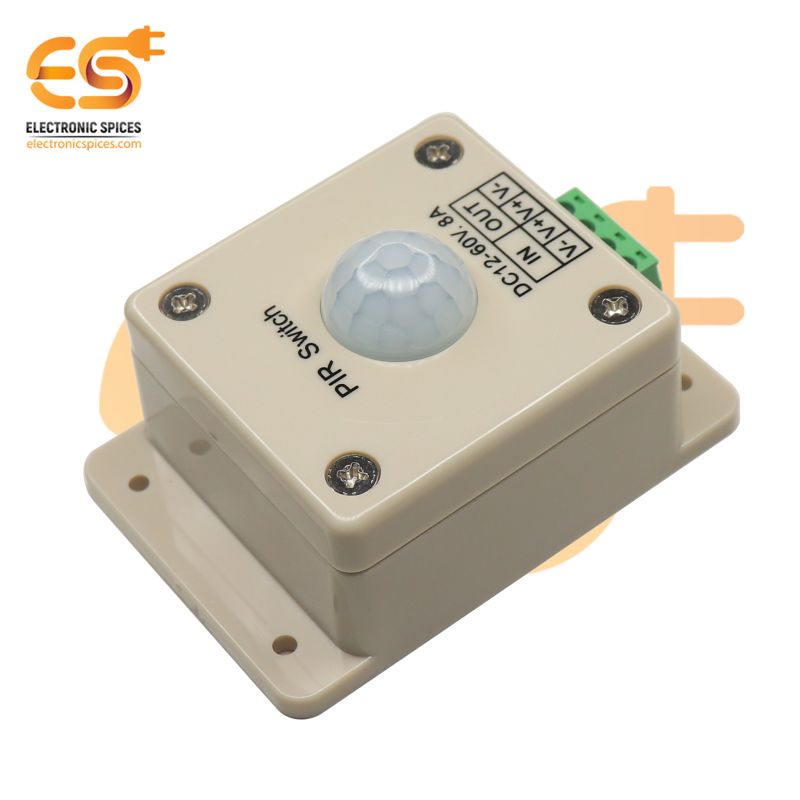 Infrarot PIR Sensor 8A 12V 24V Automatisch Für LED Licht Infrarot PIR Bewegungsmelder Schalter 8A, 12V-24V DC - Automatisch Für LED Beleuchtung, Neu, Markenlos 12V 24V Infrarot Sensor LED Licht
