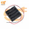 AA 4 cell battery holder hard plastic case with wire pack of 1 (1.5V x 4 cells = 6Volt)