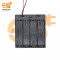 AA 4 cell battery holder hard plastic cover case with on-off switch and alligator clip pack of 1 (4 x 1.5V = 6Volt)