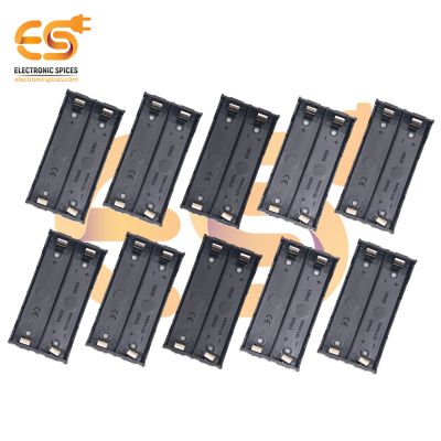18650 3.7V 2 Battery holder Parallel or Series connector plastic case through hole PCB mount pack of 100 (2 x 3.7V = 7.4Volt)