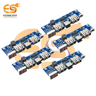 Dual USB Output 5V 2.1A Power bank charging modules with digital 7 segment display indicators pack of 50pcs