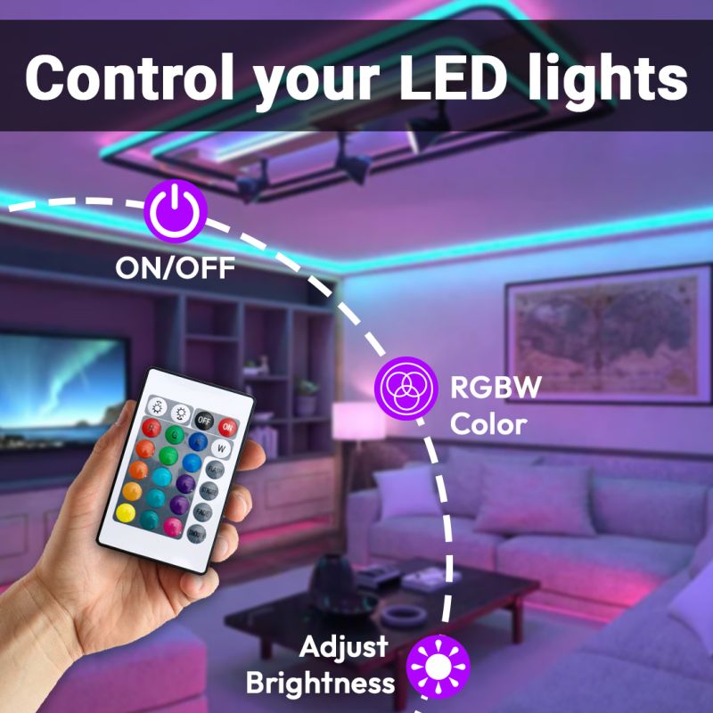 segrass 50ft RGB LED neon Rope Lights LED neon Strip Lights with Remote Control/APP Control IP65 24V Waterproof Flexible Neon LED Strip Lights,Led Lights for Bedroom Room Outdoors Décor