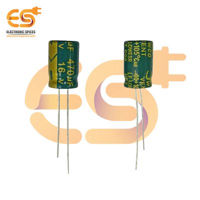 470uf / 16V Aluminum Electrolytic Capacitors (8 X 12mm) Pack of 5