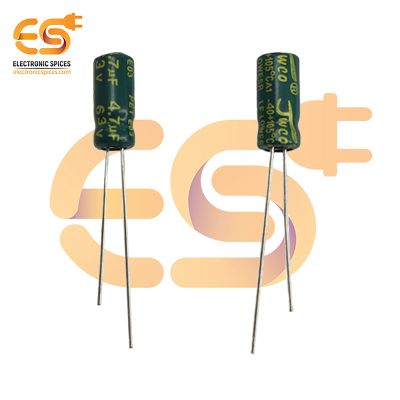 4.7uf / 63V Aluminum Electrolytic Capacitors (5 X 11mm) Pack of 5