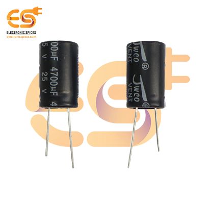 4700uf / 25V Aluminum Electrolytic Capacitor (16 X 25mm) Pack of 5