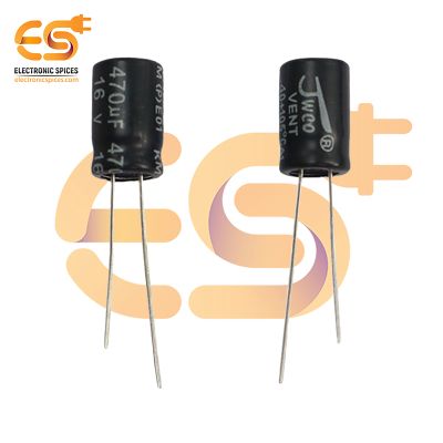 470uf / 16V Electrolytic Capacitors (8 X 12mm) Pack of 5