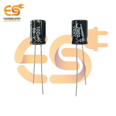 100uf / 50V Electrolytic Capacitors (8 X 12mm) Pack of 5