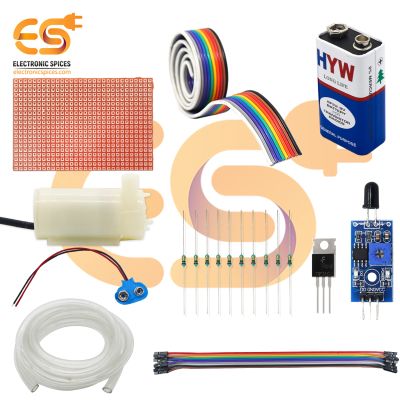 DIY Fire Detector Project Kit with Water Pump | Learing Kit for School Project (27 Item)