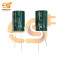 2200uf / 25V Electrolytic Capacitor 13 X 21mm (Green) Pack of 5