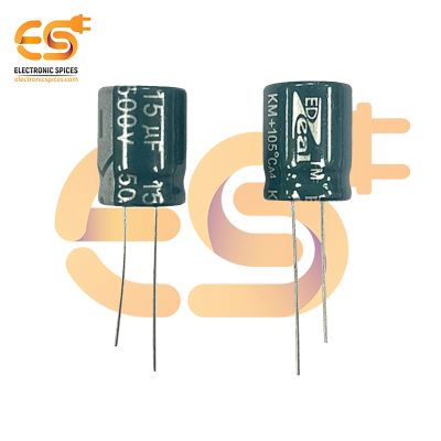 15uf / 500V Electrolytic Capacitor 10 X 20mm (Green) Pack of 5