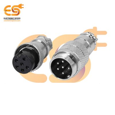 GX16 6-pin Docking Style Metal Male & Female Plug Socket Pack of Single Pair