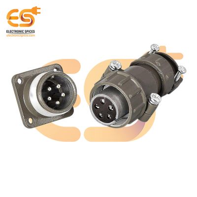 P20 5-Pin Waterproof Male & Female Metal Electric Circular Aviation Connector