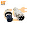 GX20 4-pin 5A Male and Female Metal Aviation Connector Pack of Single Pair