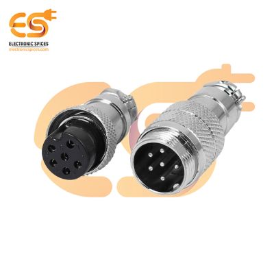 GX20 6-pin 5A Male and Female Metal Aviation Connector Pack of Single Pair