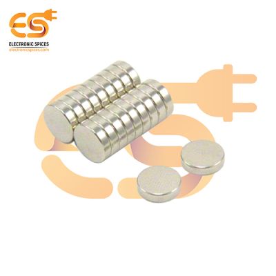 5.4mm x 0.7mm (10×2.5 mm) Strong Silver Disc Shape Neodymium Magnet Pack of 2