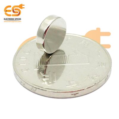 10mm x 3mm (10×3 mm) Strong Silver Disc Shape Neodymium Magnet