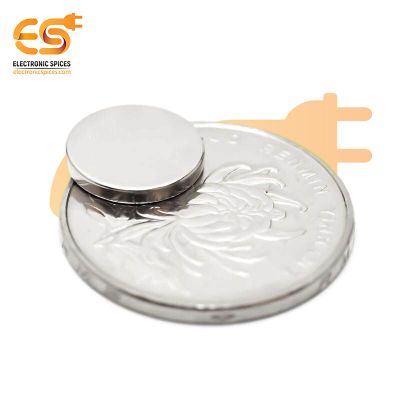 11.8mm x 1.5mm (12×2 mm) Strong Silver Disc Shape Neodymium Magnet Pack of 2