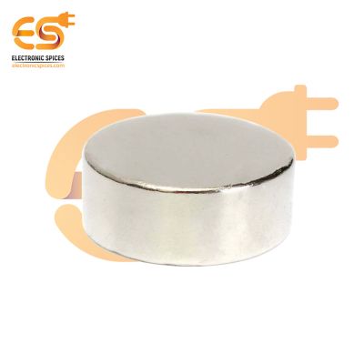 25mm x 10mm Strong Silver Disc Shape Neodymium Magnet