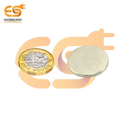 25mm x 2mm Strong Silver Disc Shape Neodymium Magnet