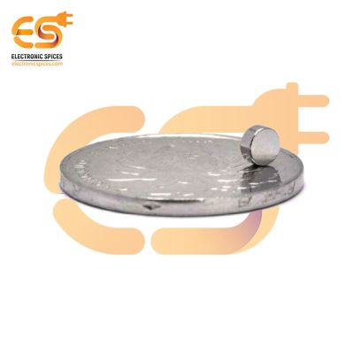 4mm x 1.5mm Strong Silver Disc Shape Neodymium Magnet Pack of 2