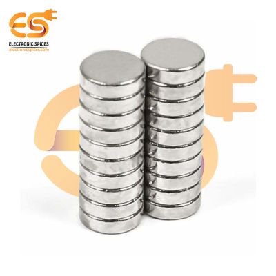 5mm x 1.5mm Strong Silver Disc Shape Neodymium Magnet Pack of 2