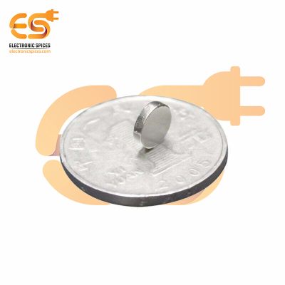 6mm x 1.5mm Strong Silver Disc Shape Neodymium Magnet Pack of 2