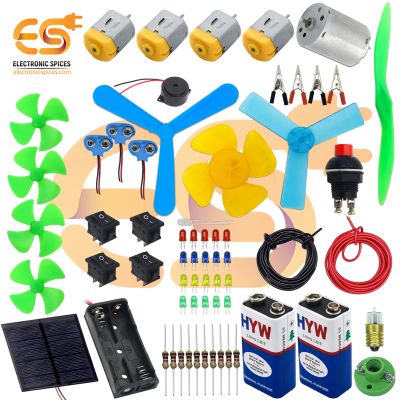 Combo of DIY DC Motor Learning Science Experiment | Educational Kit For Kids (64 Item)