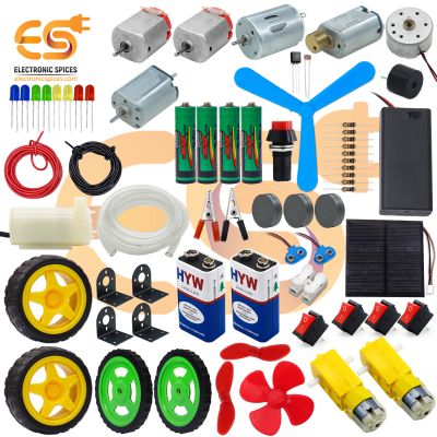 Combo of DC Motor Learning Kit for Science Project Experiment|Educational STEM Activities Kit (68 Item)