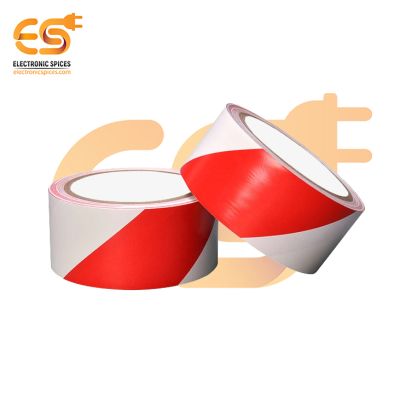 PVC Red & White Color Floor Marking Tape (48mm X 30 meter)