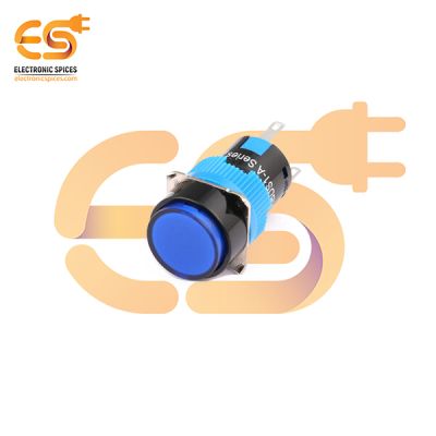 HBDS1-AY-11D/220V/B Plastic Body Round Push Button Switch with Blue Indicator