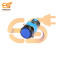 HBDS1-AY-11D/220V/B Plastic Body Round Push Button Switch with Blue Indicator