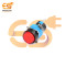 HBDS1-AY-11D/24V/R Plastic Body Round Push Button Switch with Red Indicator