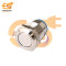 12mm Push Button Switch – Flat Head, 1NO, Momentary, Nickel-Plated Brass, IP65
