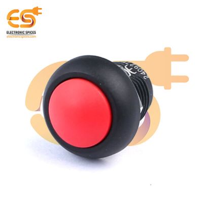 12mm Domed Red Head Momentary Push Button Switch – 1NO, IP65, Compact Design