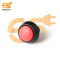 12mm Momentary Push Button Switch – Red Domed Head, 1NO, Black Aluminum, IP65