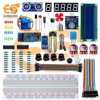 Ultimate Starter Learning Kit with HC-SR04 Ultrasonic Distance Sensor, LED Displays (128 Item)
