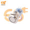 24V 16mm Push Button Switch – Flat Head | Yellow Ring LED | Latching | Nickel-Plated Brass | IP67