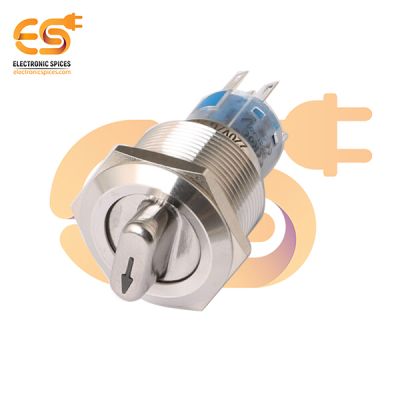22mm 2-Positions Rotary Switch – Mounted Thread | 220V | Green LED | IP67