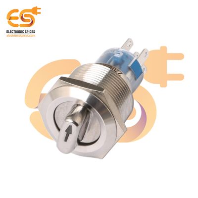 22mm 2-Position Rotary Switch with Red LED | 220V | IP67 Waterproof | Panel Mount