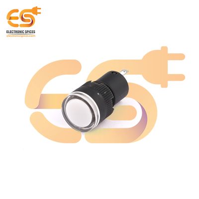 12mm AD16-12DS Plastic Panel | White Indicator Light | 2-Pin | Signal Lamp | 220V | IP40