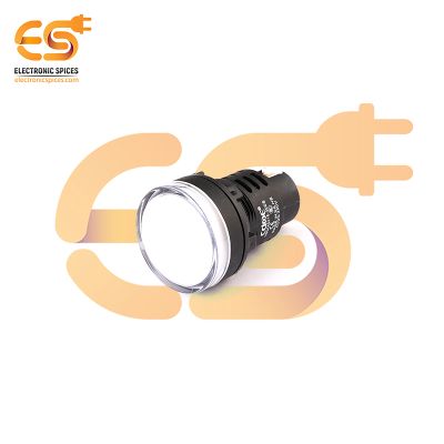 AD16-30DS White Indicator Light | 30mm Panel Mount | Plastic Signal Lamp | 220V