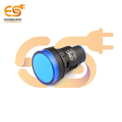 24V AD16-30DS Blue Indicator Light | 30mm Panel Mount | Plastic Signal Lamp