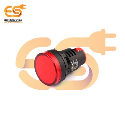 24V AD16-30DS Red Indicator Light | 30mm Panel Mount | Plastic Signal Lamp